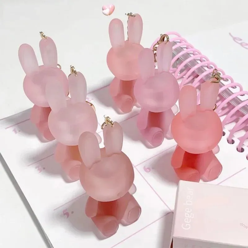 Adorable Bunny Lip Glaze Set: Matte Pink Red Velvet Finish