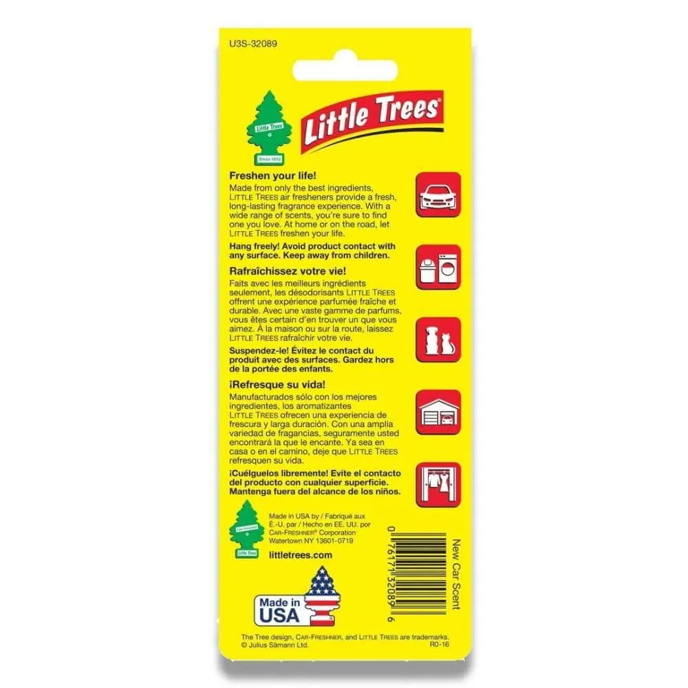 Little Trees - Air Freshener, New Car Scent  - 3 Ct - 12 Pack (Total 36ct)